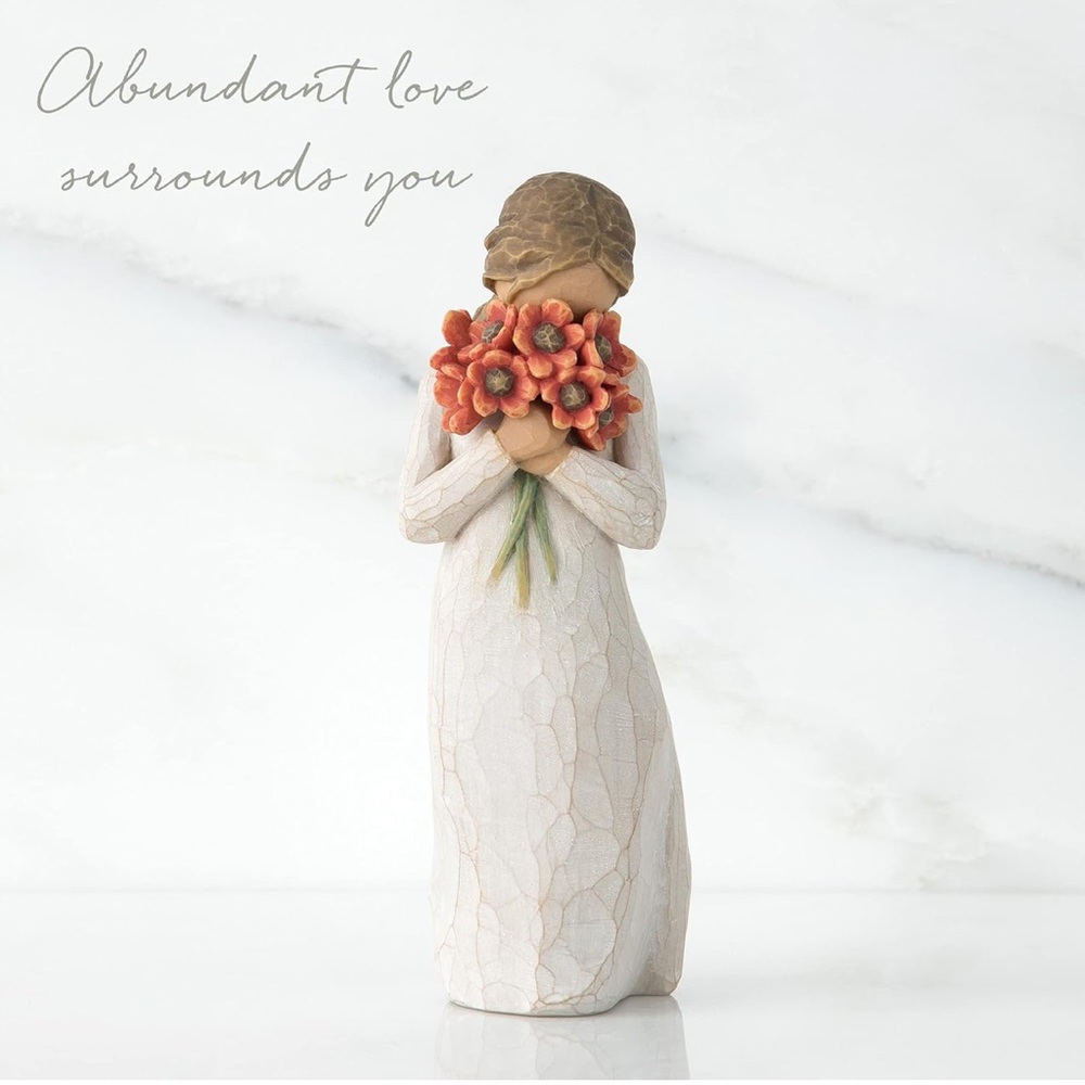 Willow Tree Figurine with Red Blooms